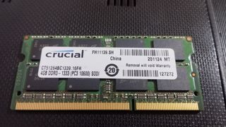 Memoria RAM Kingston 4GB DDR3 SODIMM