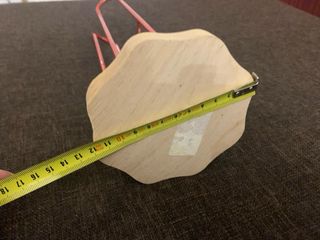 Porta bicchieri legno e metallo rosso