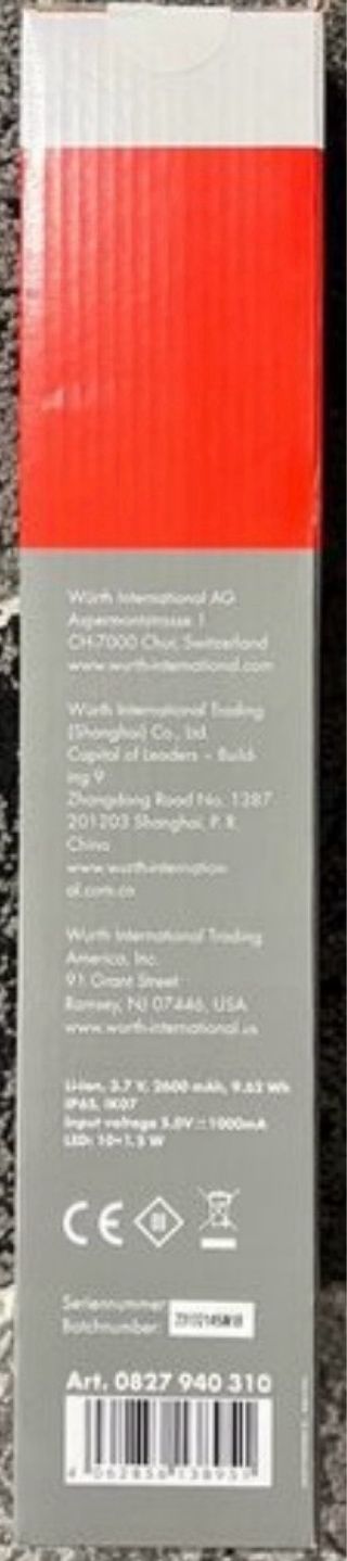 Lámpara Portátil Würth Ergopower Blade LED-NUEVA