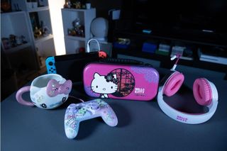 Custodia protettiva Hello Kitty per Nintendo Switch e Switch Lite