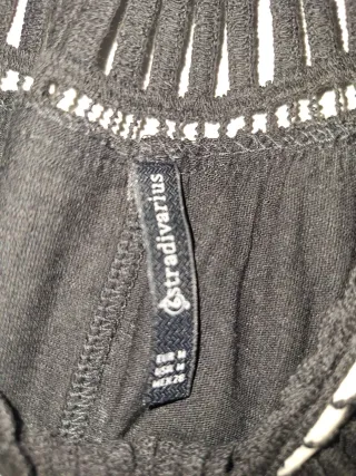 Blusa Stradivarius Negra Talla M