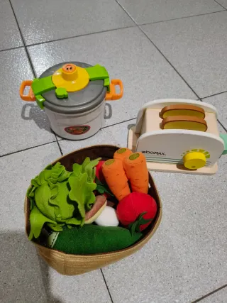 Hamburguesería de juguete con accesorios