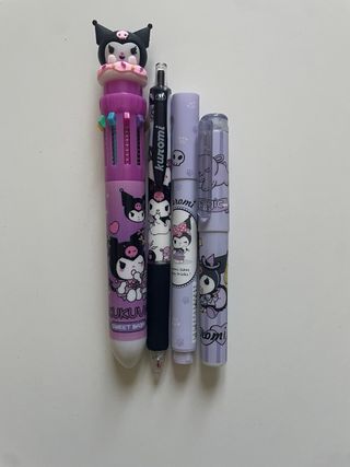 Set di cancelleria Sanrio Kuromi 4 pezzi