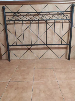 Cabecero de forja negro 1.35 de ancho