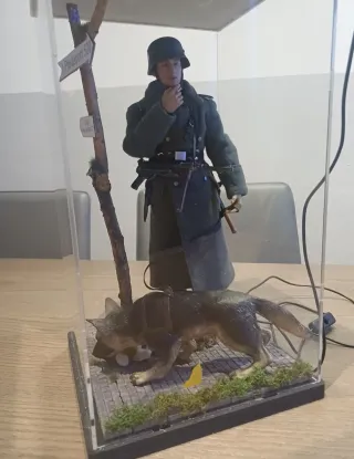 Action Figure Soldato WW2 con Cane