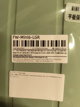 Funda iPad Mini 6/7 Verde. 9,7 pulgadas.