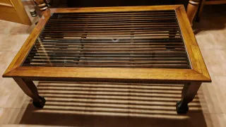 Mesa de centro madera y cristal