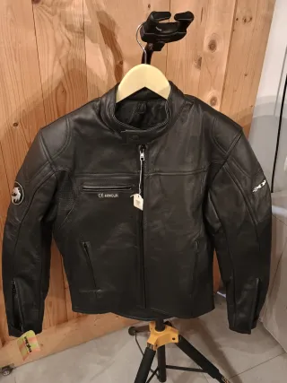 Chaqueta moto de cuero para mujer Talla M