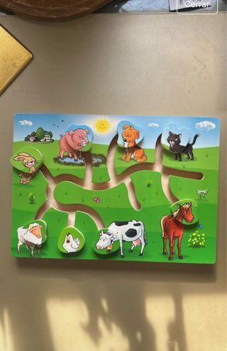 Puzzle Laberinto Animales Granja