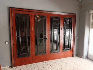 4 Puertas de Madera con Cristal