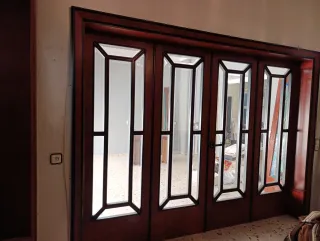 4 Puertas de Madera con Cristal
