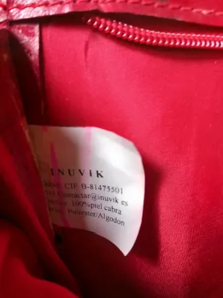 Bolso rojo piel estampado