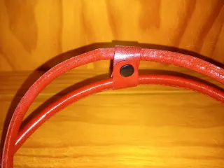 Bolso rojo piel estampado