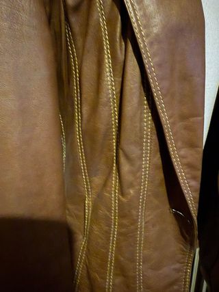 Blazer de Piel Versace Marrón