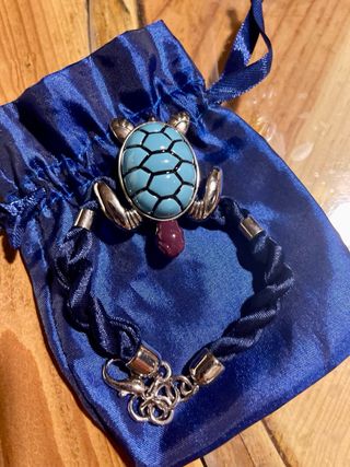 Pulsera Bimba y Lola Tortuga Azul y Plata