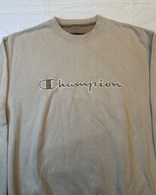 Felpa Champion Vintage Beige XL Logo Ricamato
