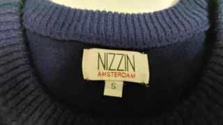 Jersey Navidad Hombre Muñeco Nieve Azul