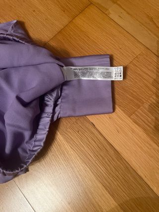 Blusa ZARA cruzada TL morada como nueva