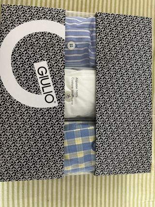 Lote 3 calzoncillos Giulio azul y blanco