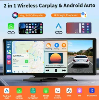 Pantalla CarPlay con Cámara 4K