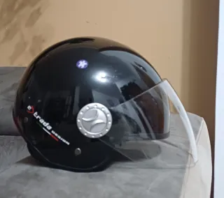 Casco nero jet ExStrada con visiera taglia XS