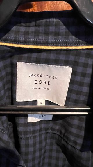 Camisa cuadros negra y azul