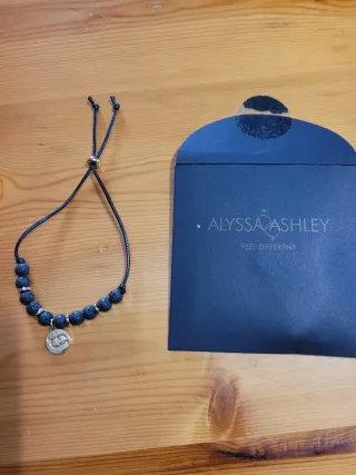 Bracciale donna Alyssa Ashley lava nera oro