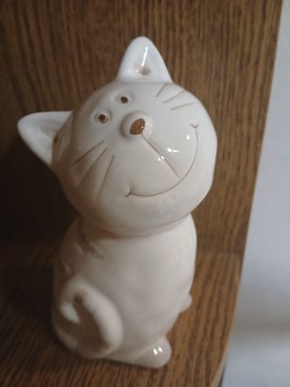 Statuina gatto simpatico in ceramica