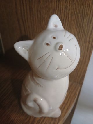 Statuina gatto simpatico in ceramica