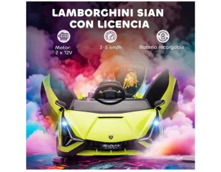 Coche Eléctrico Lamborghini Sian Verde