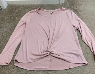 Camisa Style & Co rosa con nudo