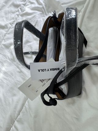 Bolso Bimba y Lola Negro Piel Texturizada