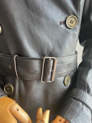 Gabardina Piel Burberry Marrón