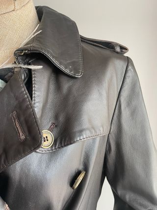 Gabardina Piel Burberry Marrón