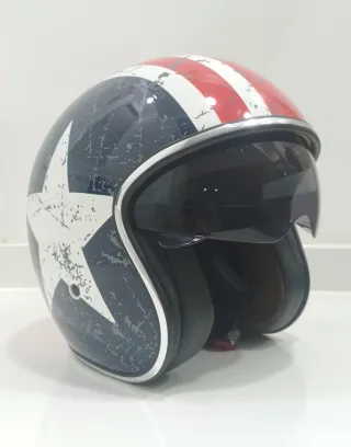 Casco Moto Vintage Estrella América Talla S,Nuevo