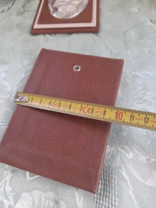 Set 4 Cornici Pelle Marrone/Argento