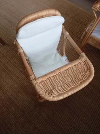 Trona para muñecas de mimbre Zara Home