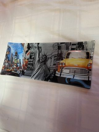 Plato decorativo Nueva York cristal