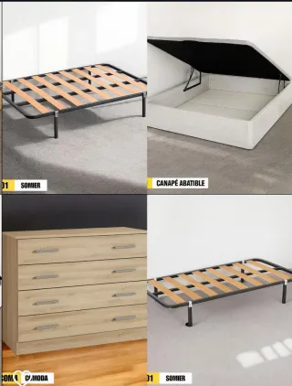 Canapé y armario y cabezal y sofá en oferta