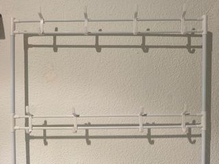 Estantería zapatero con perchero - 5 pisos, Blanca