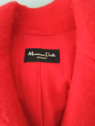 Abrigo Massimo Dutti Rojo