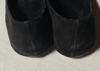 Manoletinas Zara Ante Negro Talla 37