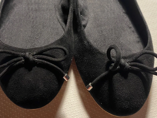 Manoletinas Zara Ante Negro Talla 37