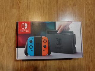 Nintendo Switch V1 Azul/Rojo + Funda + Tarjeta SD