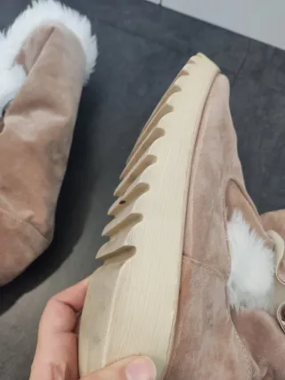 Botas Beige con Forro Blanco