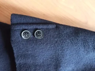 Abrigo de paño caballero azul marino