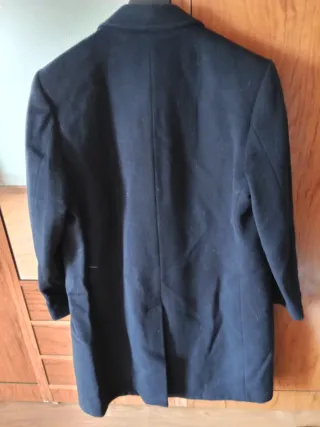 Abrigo de paño caballero azul marino
