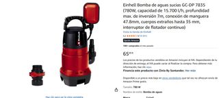 Bomba achique Einhell GC-DP 7835 780W