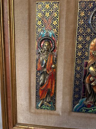 Tríptico Bronce Esmaltado Modest Morato