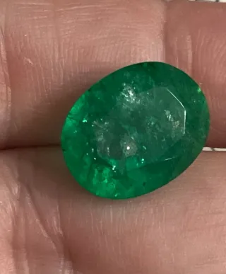 Smeraldo Ovale CT 10,34 Certificato GIL